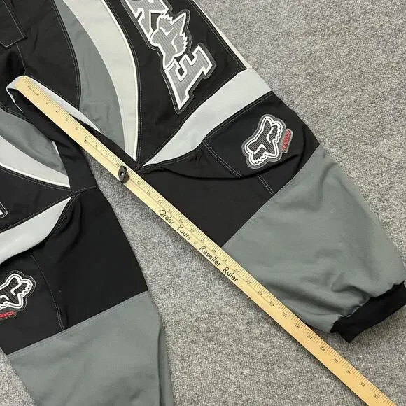 VTG Fox Racing 180 Pants Mens 42 Black Gray Motocross MX Off Road Riding Gear